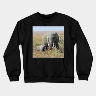 Elephants, Serengeti, Tanzania Crewneck Sweatshirt